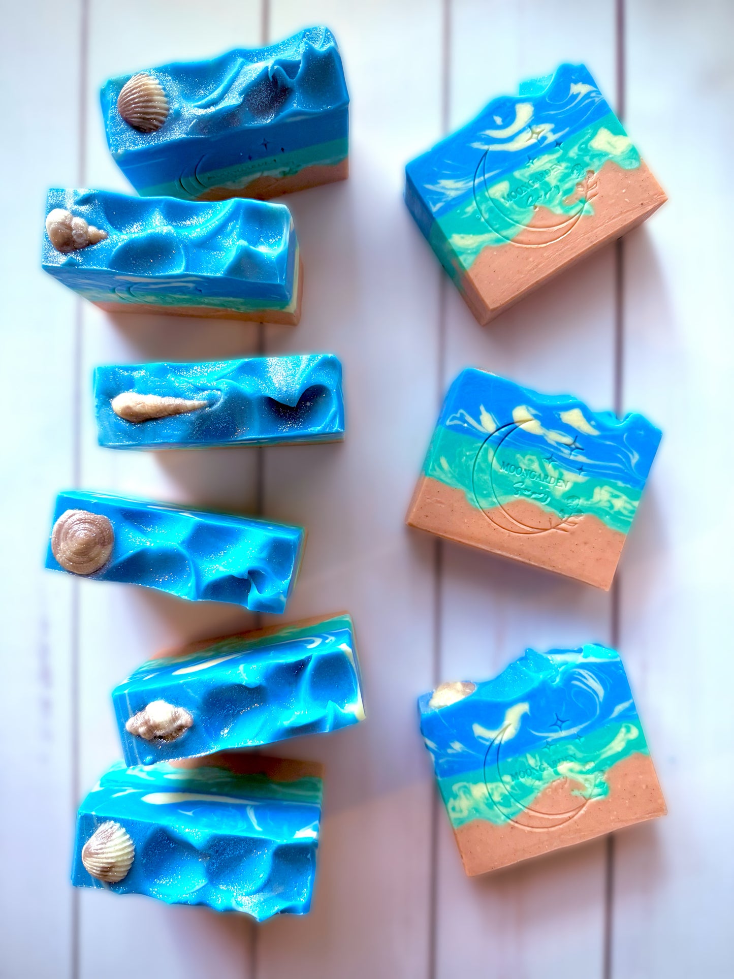 9 bars of handmade soap.