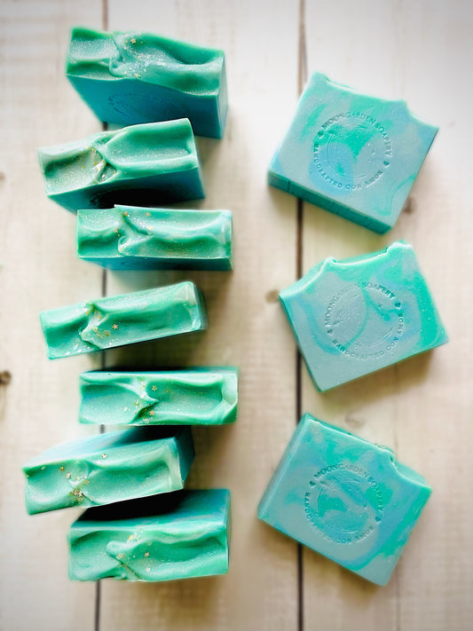 Ten bars of handmade soap. 