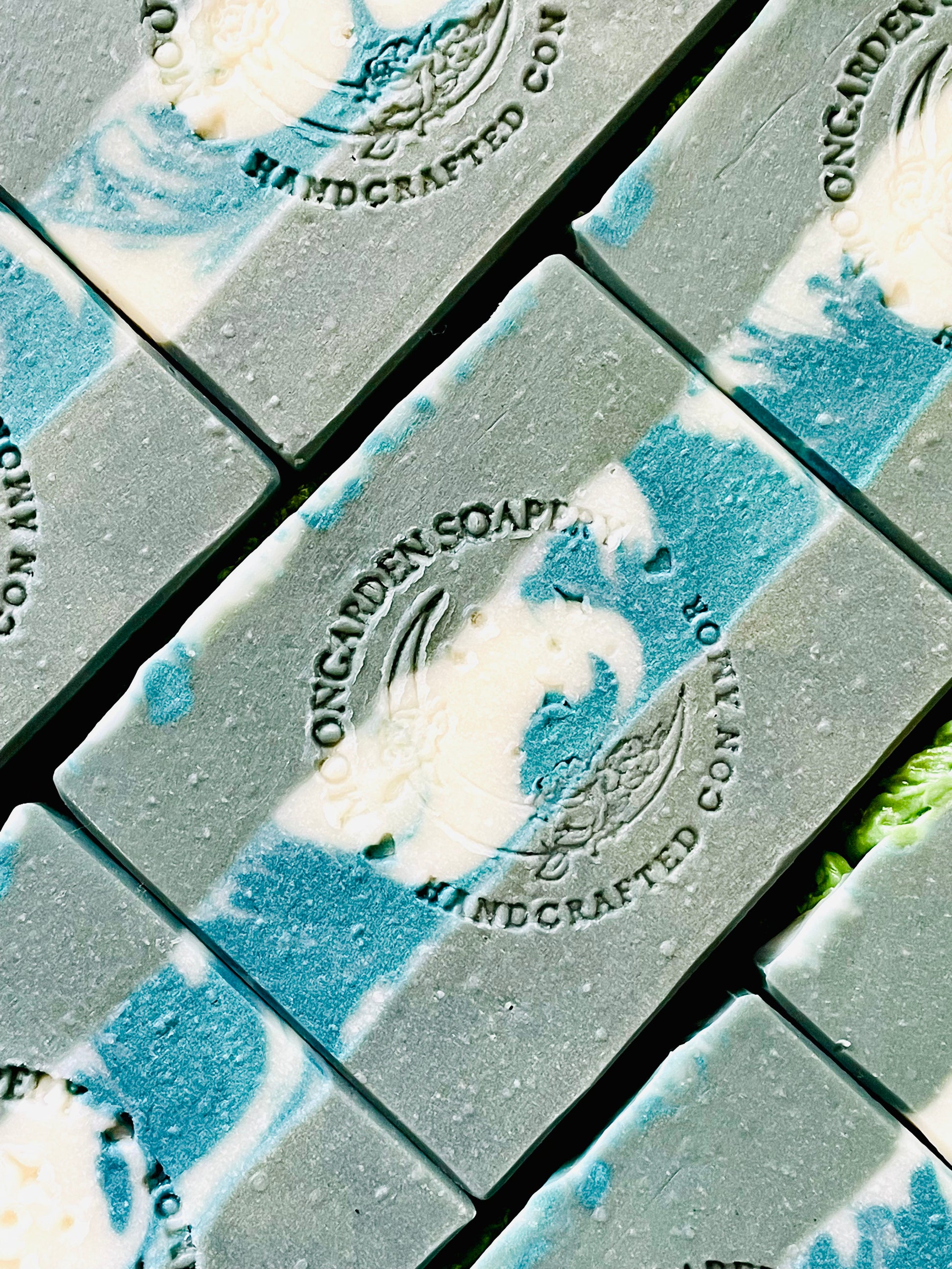 A closeup of some Forest of Illusion bar soaps. 
